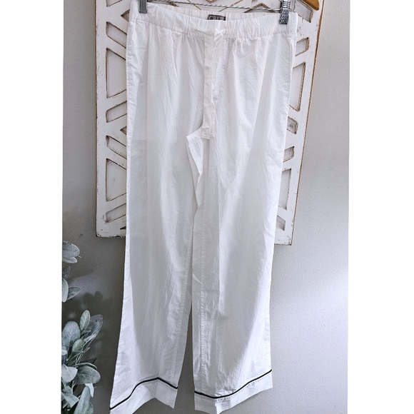 J. Crew White End on End Cotton Long Sleeve Women Pajama Set - Picture 5 of 9